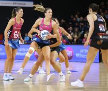 The Southern Steel's Kate Heffernan in action during the ANZ Premiership netball match against...